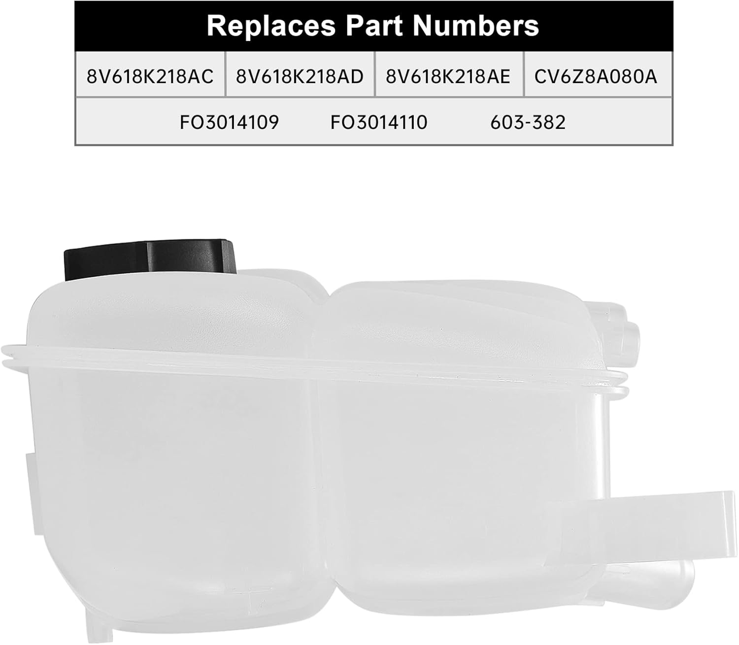 EVIL ENERGY Coolant Reservoir Tank with Cap,Compatible With 2012-2018 Focus 2013-2016 Escape 2013-2018 C-Max, Replacement for 603-382 8V618K218AC