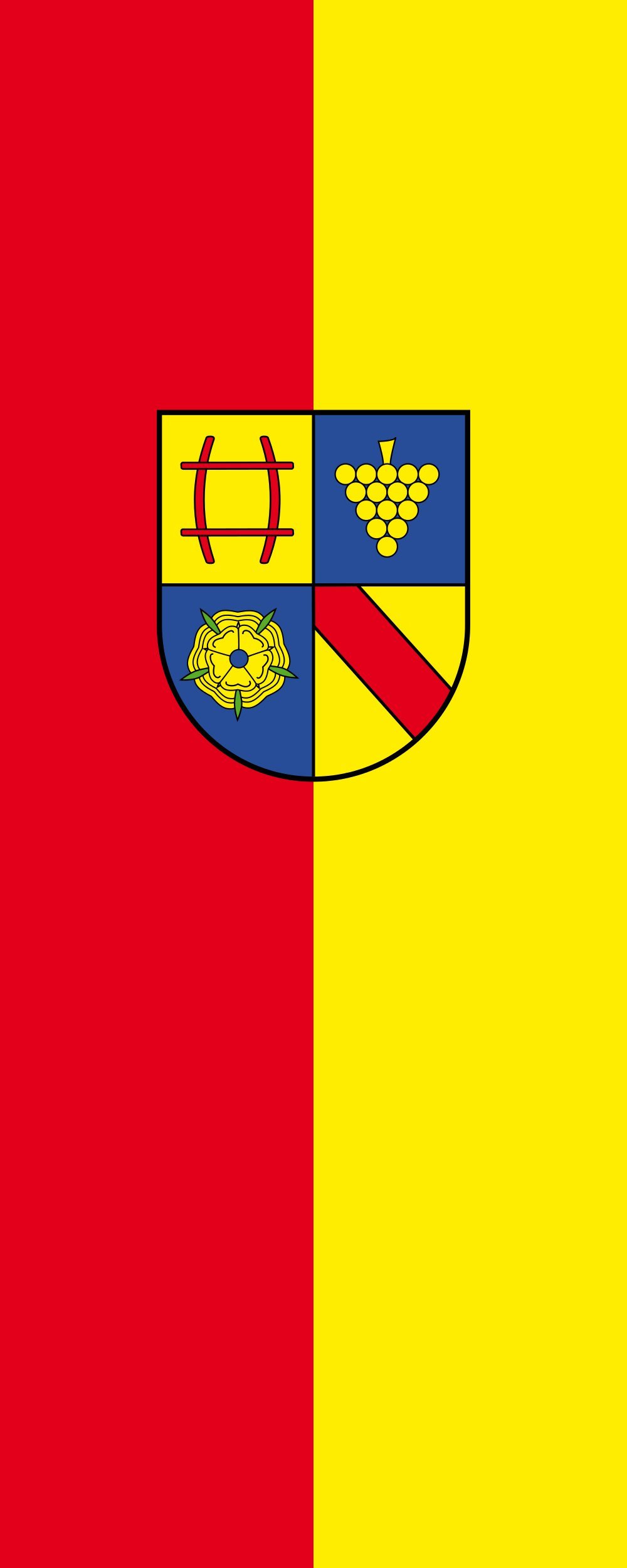 Drapeau Rastatt vertical de 3.5m² mesurant 300x120cm pour pavoisement extérieur