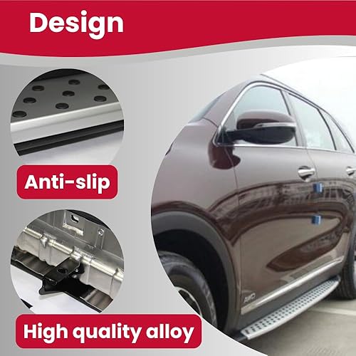 Miniatura 6 de Estribos laterales aptos para KIA Sorento 2015 2016 2017 2018 2019 2020 estribo Nerf Bar Accesorios