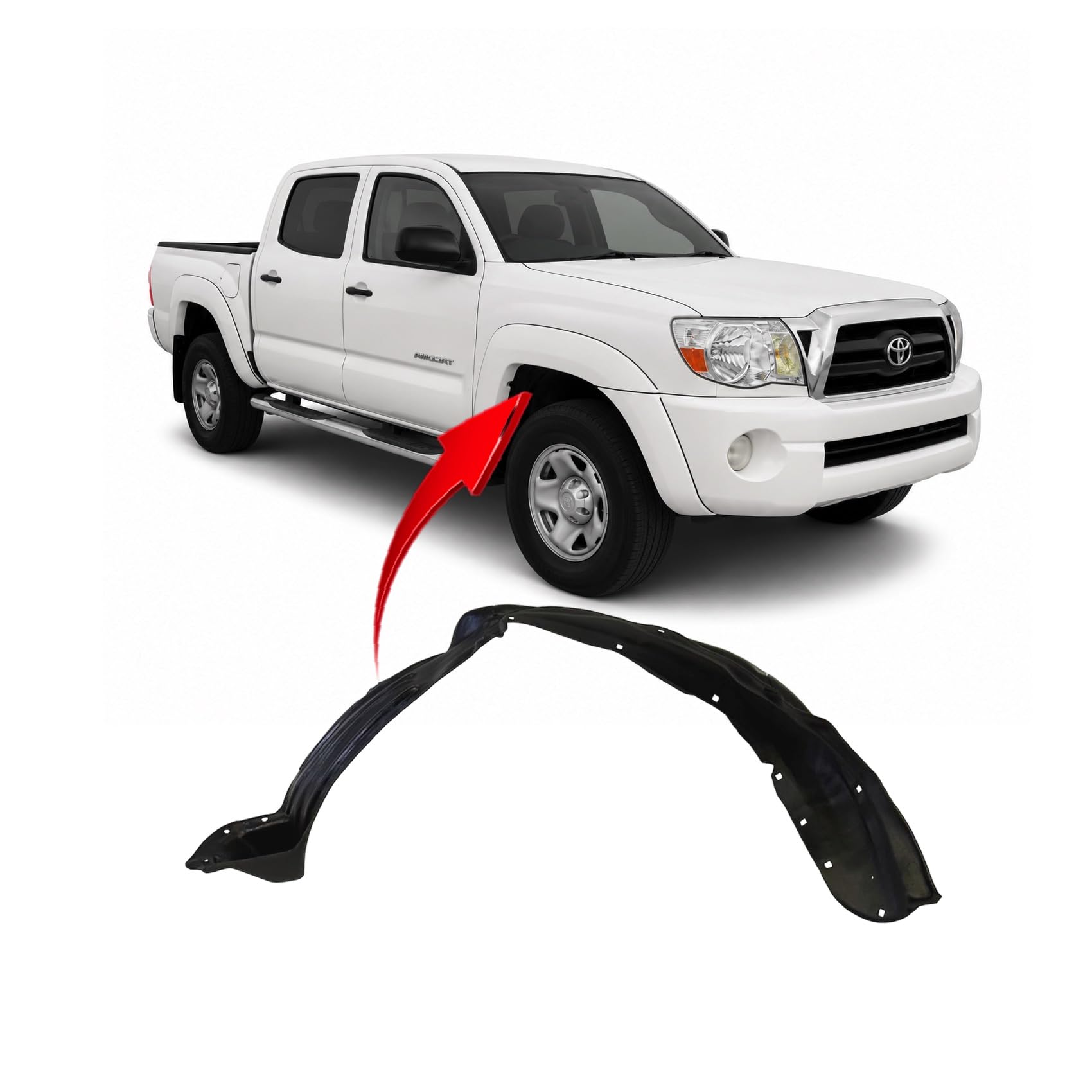 FitParts Compatible with Toyota Tacoma 2005–2011 Front Right Fender Liner