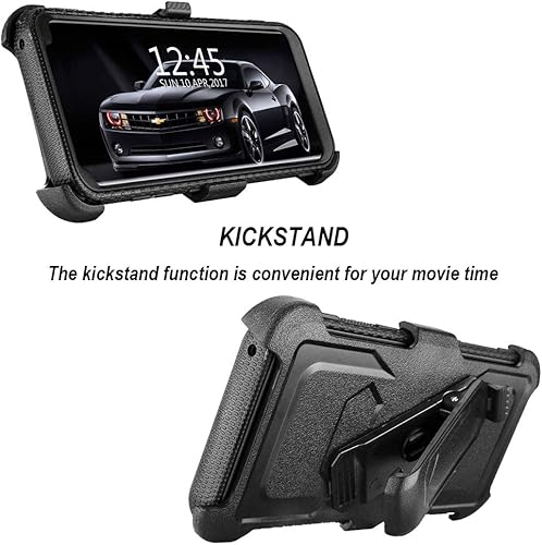 Miniatura 4 de Funda para Samsung Galaxy A32 5G con clip giratorio para cinturón, protector de pantalla integrado resistente protección de cuerpo completo a prueba