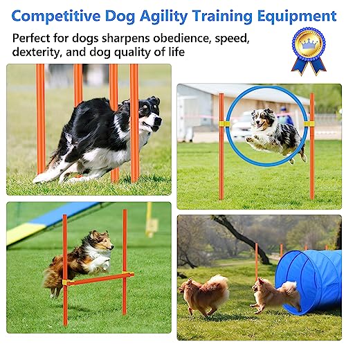 image for XiaZ Dog Agility Course Backyard Set, Dog Obstacle Course Training Sta