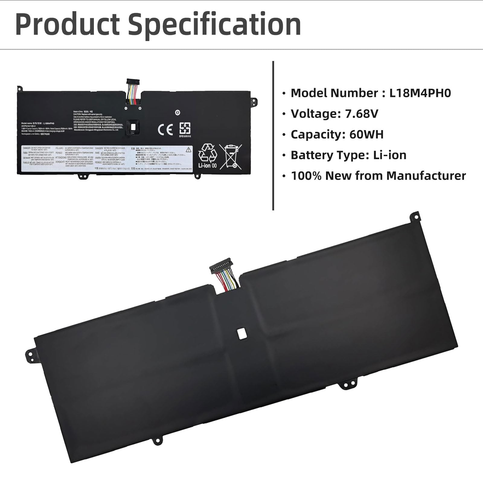 Amazon.com: YXKC L18M4PH0 L18C4PH0 Laptop Battery Replacment for