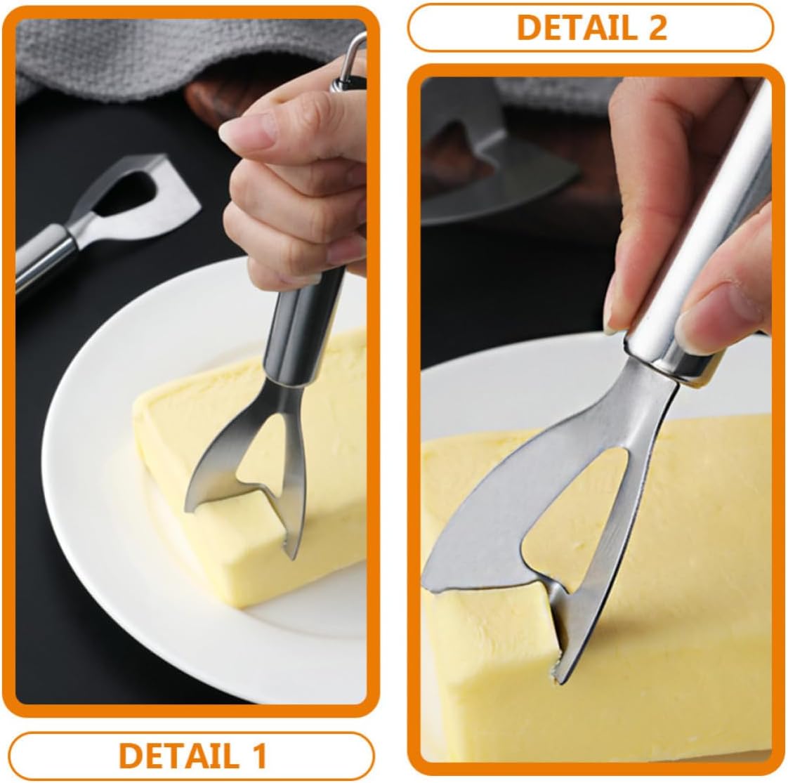 3pcs Butter Angle Cutter Stainless Steel Cheese Slicer Tool