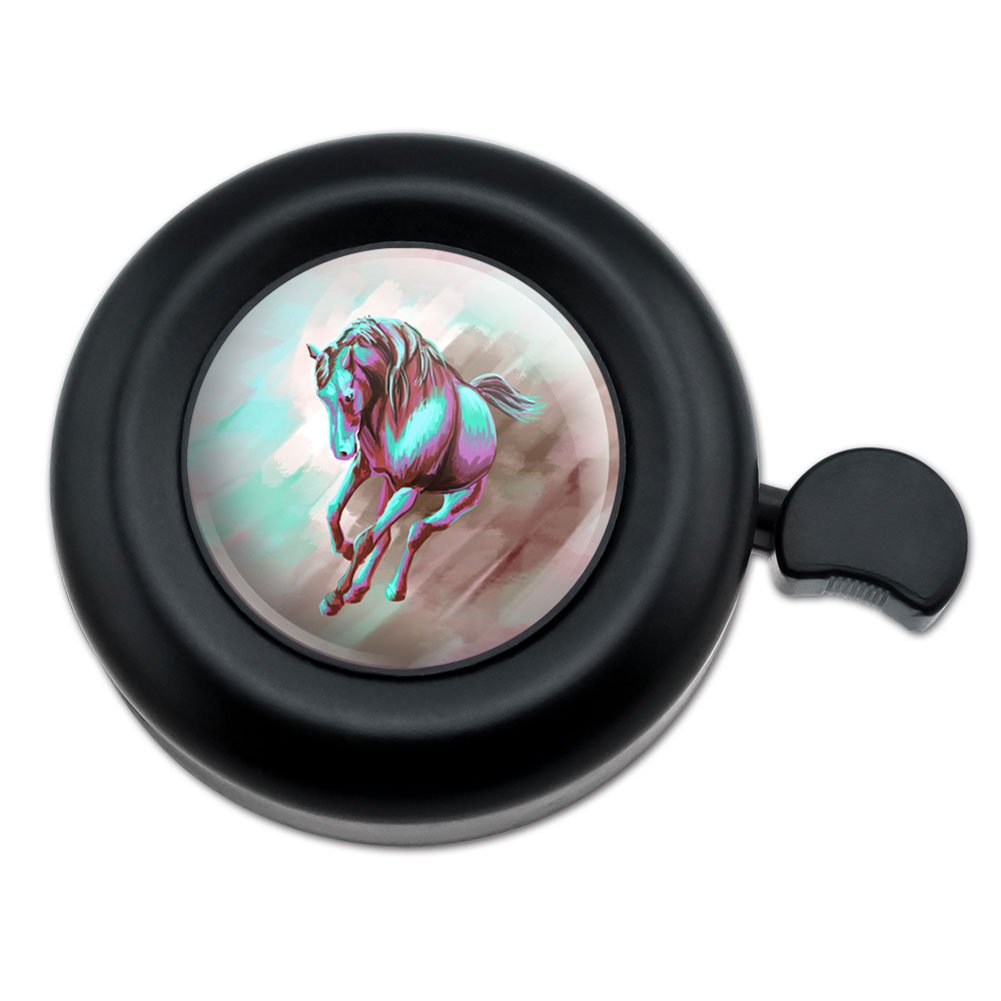 GRAPHICS & MORE Horse Running Painting Aqua Pink Bicycle Handlebar Bike Bell