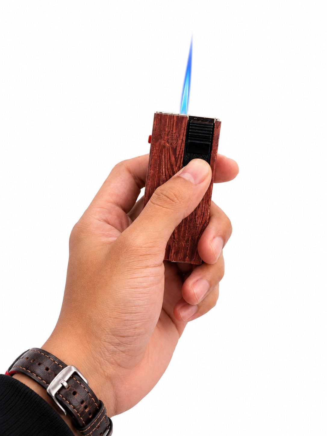 Cigarette Lighter | Refillable Gas Design Adjustable Flame | Jet Flame Lighter | Cigarette Pocket Lighter for Men Windproof Smoking Lighter-image-19