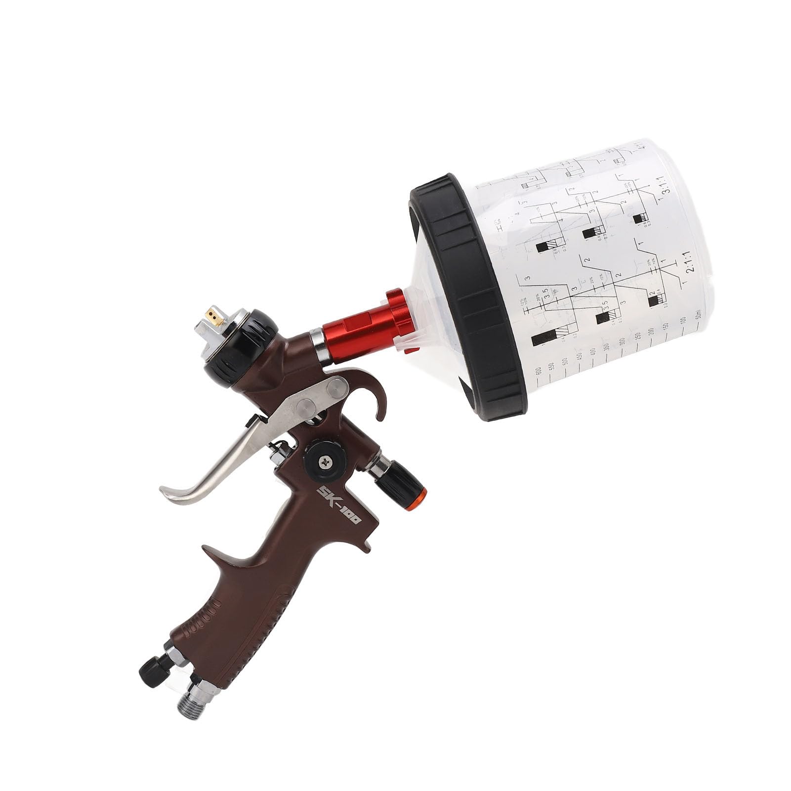 Pistola per Verniciatura per Auto, Spruzzatore per Vernice Ad Alta Atomizzazione con Rivestimento in PTFE, Finitura Professionale, per Automobili, Mobili, ecc., Trasferimento