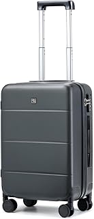 Carry On Luggage, 20'' Suitcase Luggage with Spinner Wheels & TSA Lock, Lightweight Hardside Travel Case Luggage(Graphite Grey)