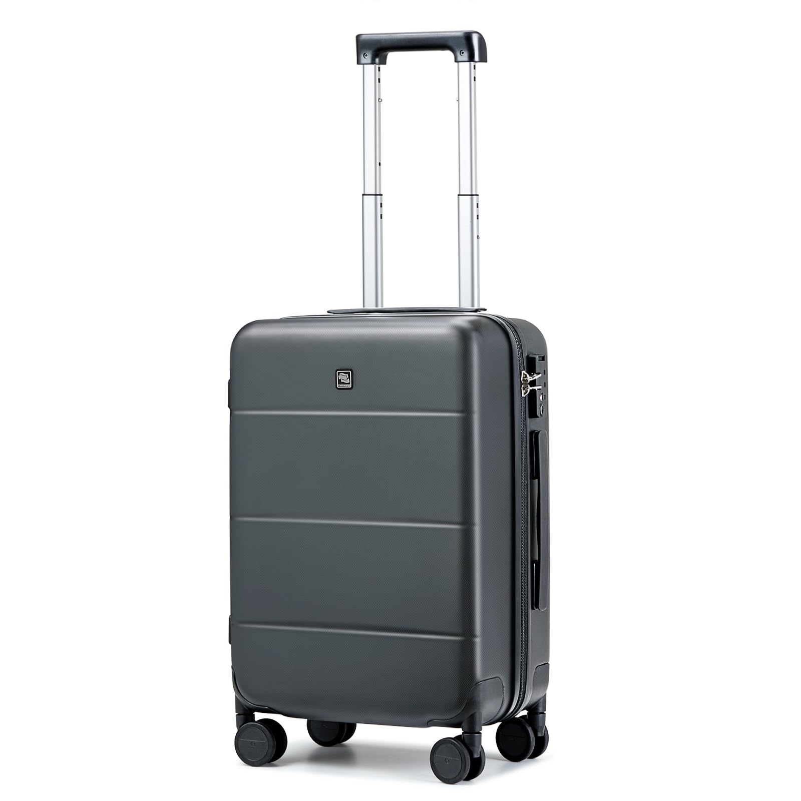 Hanke Carry On Luggage 22x14x9 Airline Approved Spinner Wheels Hard Shell Suitcases for Women & Men TSA Luggage Travel Suitcase Rolling Light Weight Luggage 20 Inch(Graphite Grey)