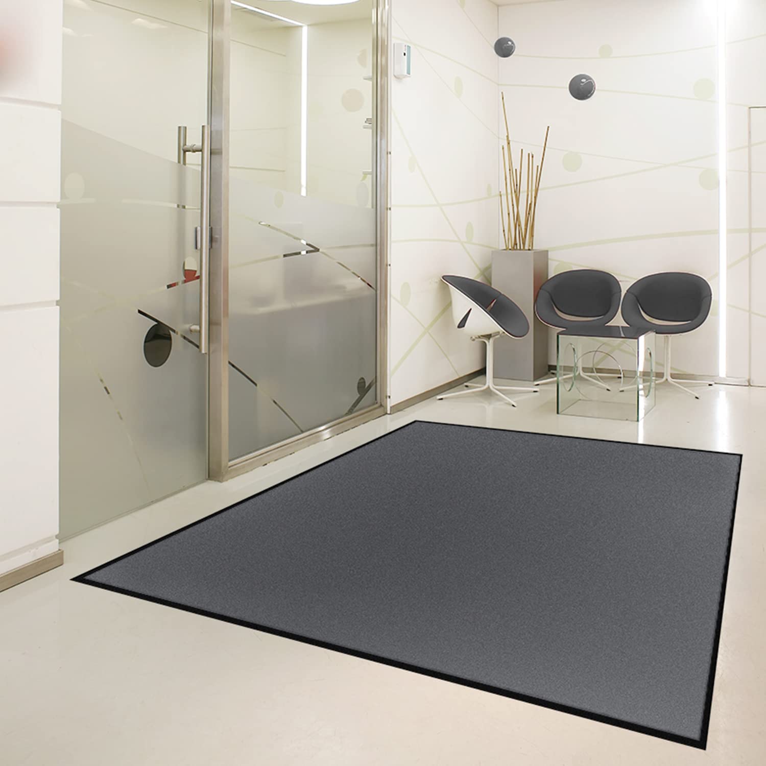 WohnDirect Wycieraczka do samodzielnego ozdobienia I prezent z Twoim imieniem / zdjęciem / logo I duży wybór, (115 x 250 cm ciemnoszara)