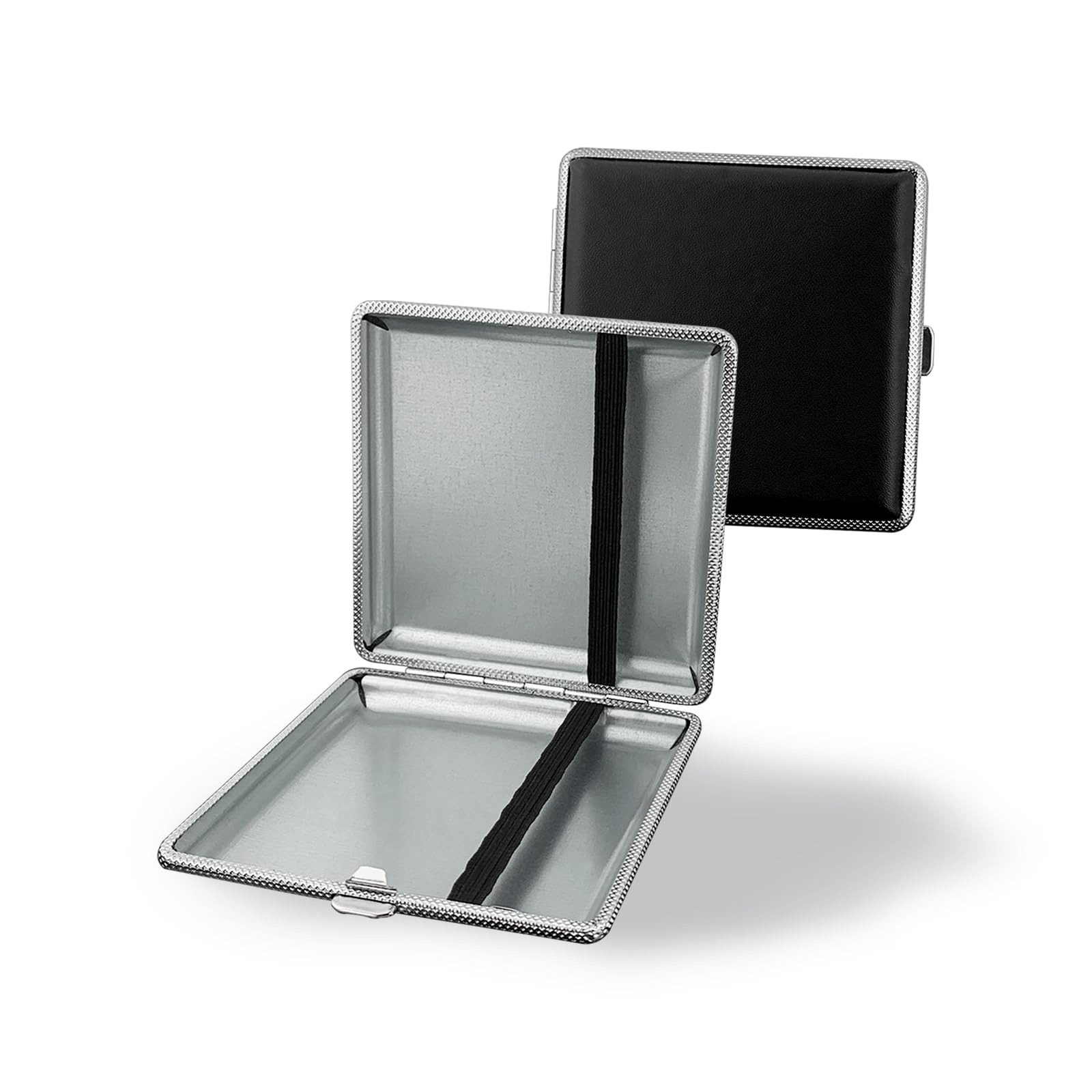 cigarette case elastic straps Amazon.com: ZUFECY Leather Cigarette Case, Thin Metal Cigarette Case, 20  Capacity for Regular, Elastic Strap Cigarette Case for Smokers, 84mm  Regular Size (Black) : Health & Household