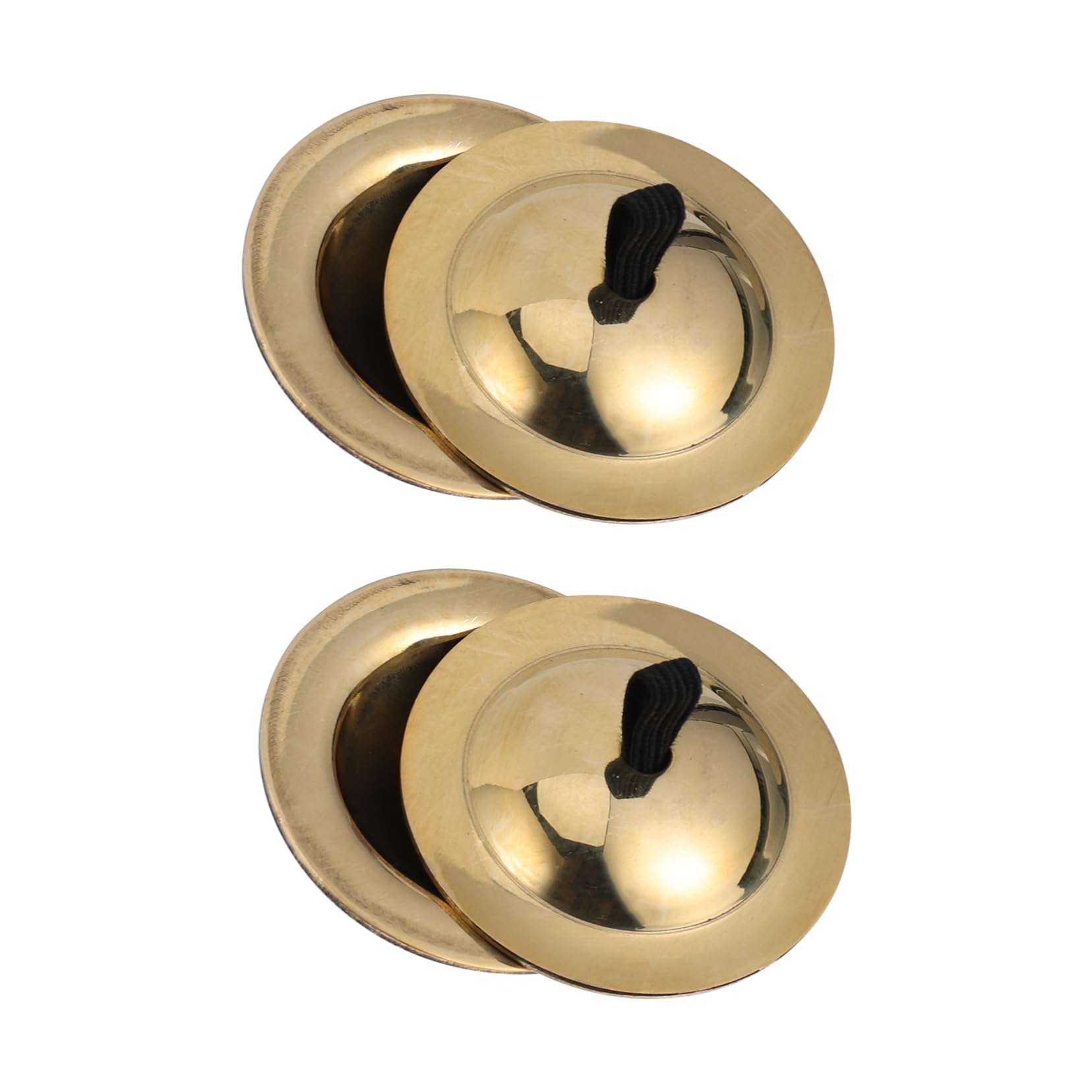 ERINGOGO Mini Cymbals for Drums 2 Pairs 5.5cm Bronze Hand Cymbals Safe Comfortable for Young Musicians for Hi Hat Random