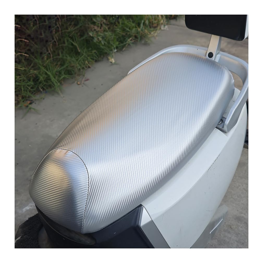Mswborml Silver Rainproof Motorcycle Seat Cover Waterproof, Non-Slip Scooter Moped Seat Cover, Breathable Seat Protective Cover, Universal Cover For Most Motorcycle, Scooter, Moped, E-Bike,,Xl1