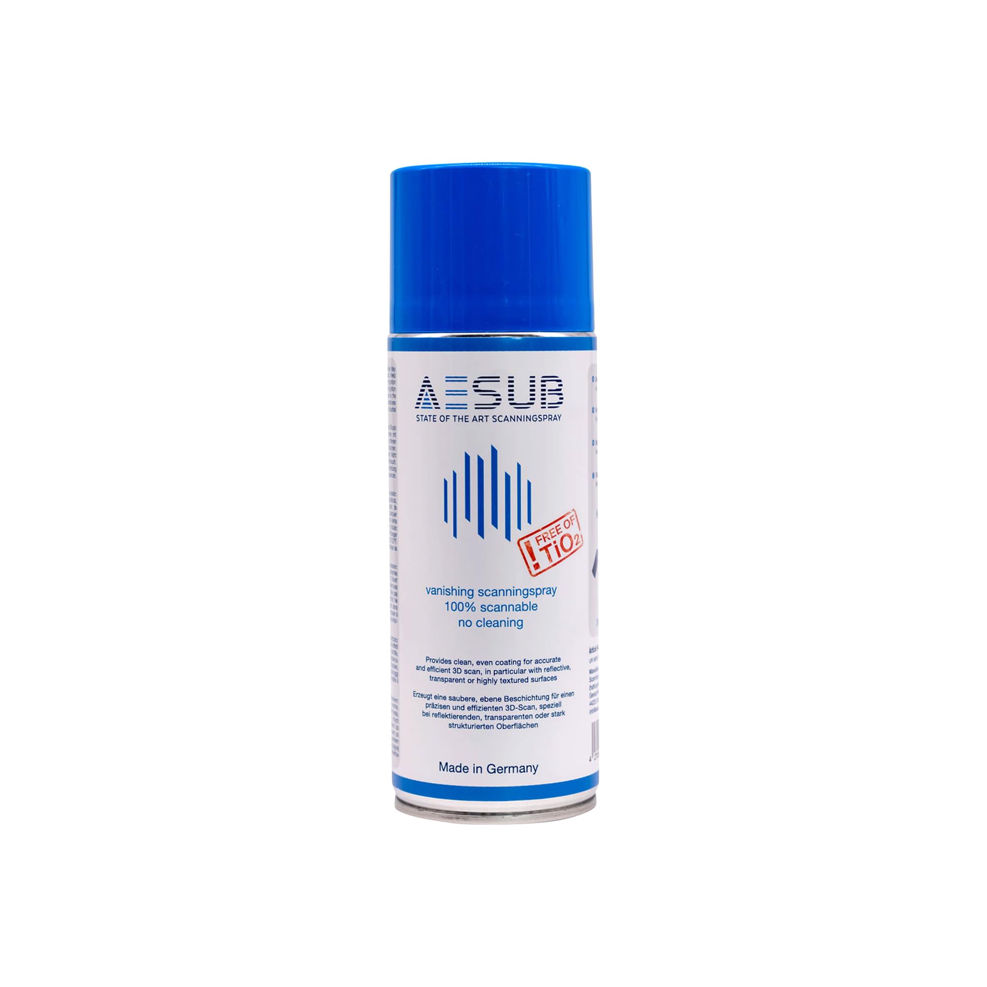 AESUB Blue Spray for 3DMakerpro 3D Scanner, Suitable for Reflective, Transparent Surface or Highly Textured Surfaces 400ml