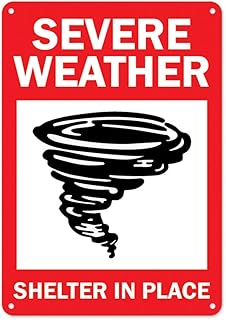 COVID-19 Notice Sign - Severe Weather Shelter in Place | Plastic Sign | Protect Your Business, Municipality, Home & Colleagues | Made in The USA