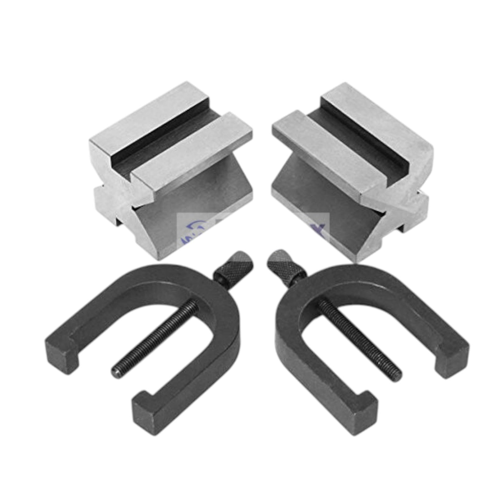 Precision Engineers V-Blocks Paire de blocs en V avec jeu de pinces boîte de rangement en bois pour inspection usinage précis