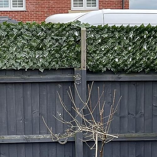Vinclus Artificial Ivy Green Leaf Hedge Privacy Protection,Garden Fence Screening,Outdoor and Indoor Home Balcony Wall Decoration,Trellis Leaves Panel 1 X 3m(0.5 * 3m*2pcs) - Image 6
