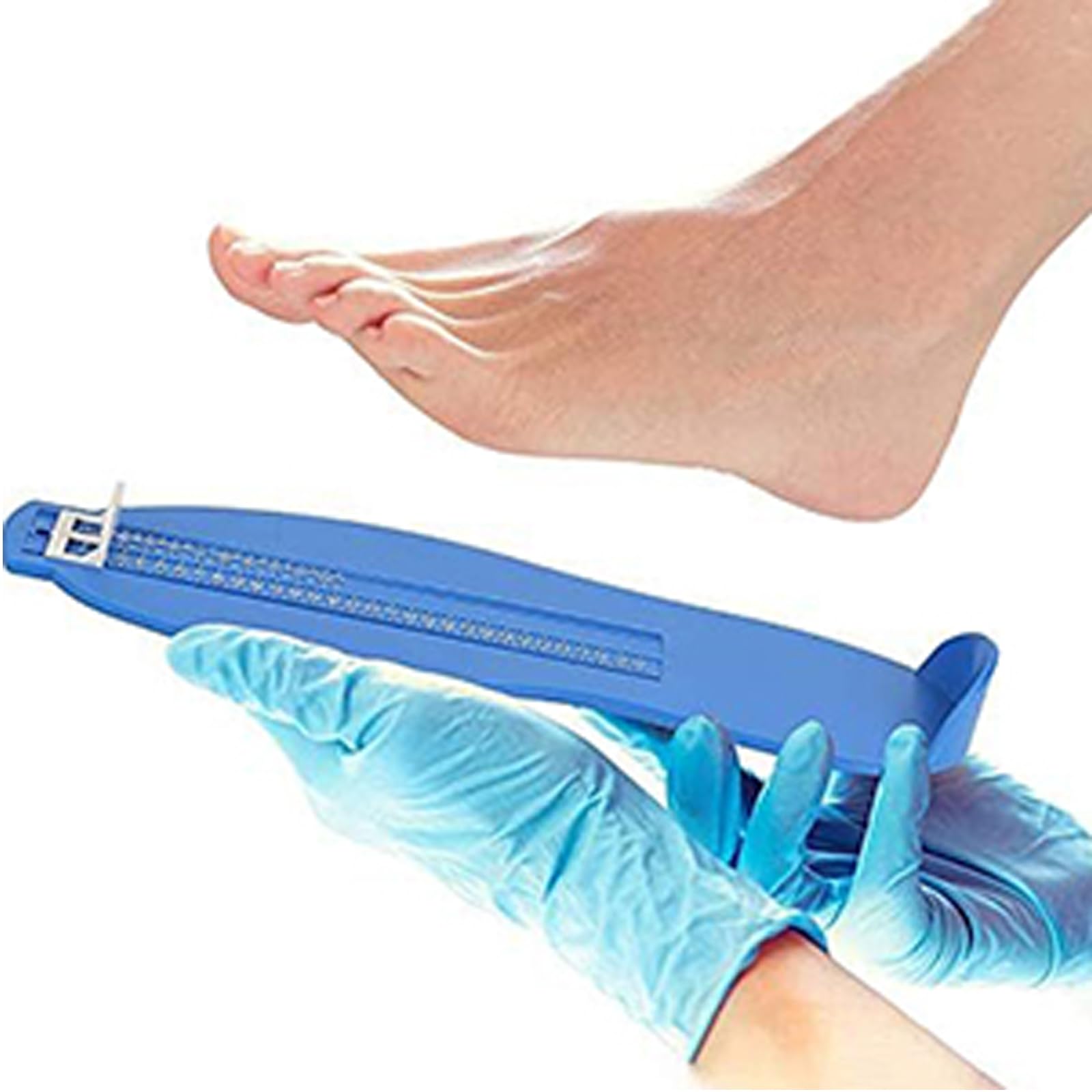 Pedimetre Enfants et Adultes, Mesure Pied, Pointure Chaussure Mesurer, Appareil De Mesure Du Pied, Jauge de Pied, Dispositif de Mesure pour Déterminer la Pointure 18 à 47(Bleu), 1PC