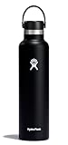 Hydro Flask Water Bottle - Insulated Stainless Steel - Non Spill&comma; Leakproof in 24 Oz Black