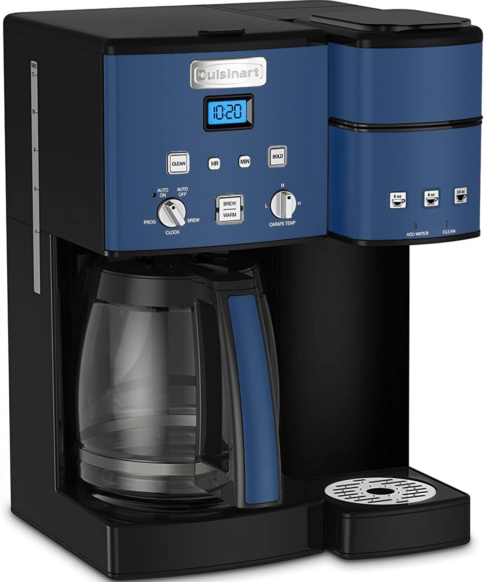 Cuisinart SS-15 Coffee Center Brew Basics 12-Cup Coffeemaker and Single-Serve Brewer, Navy/Black
