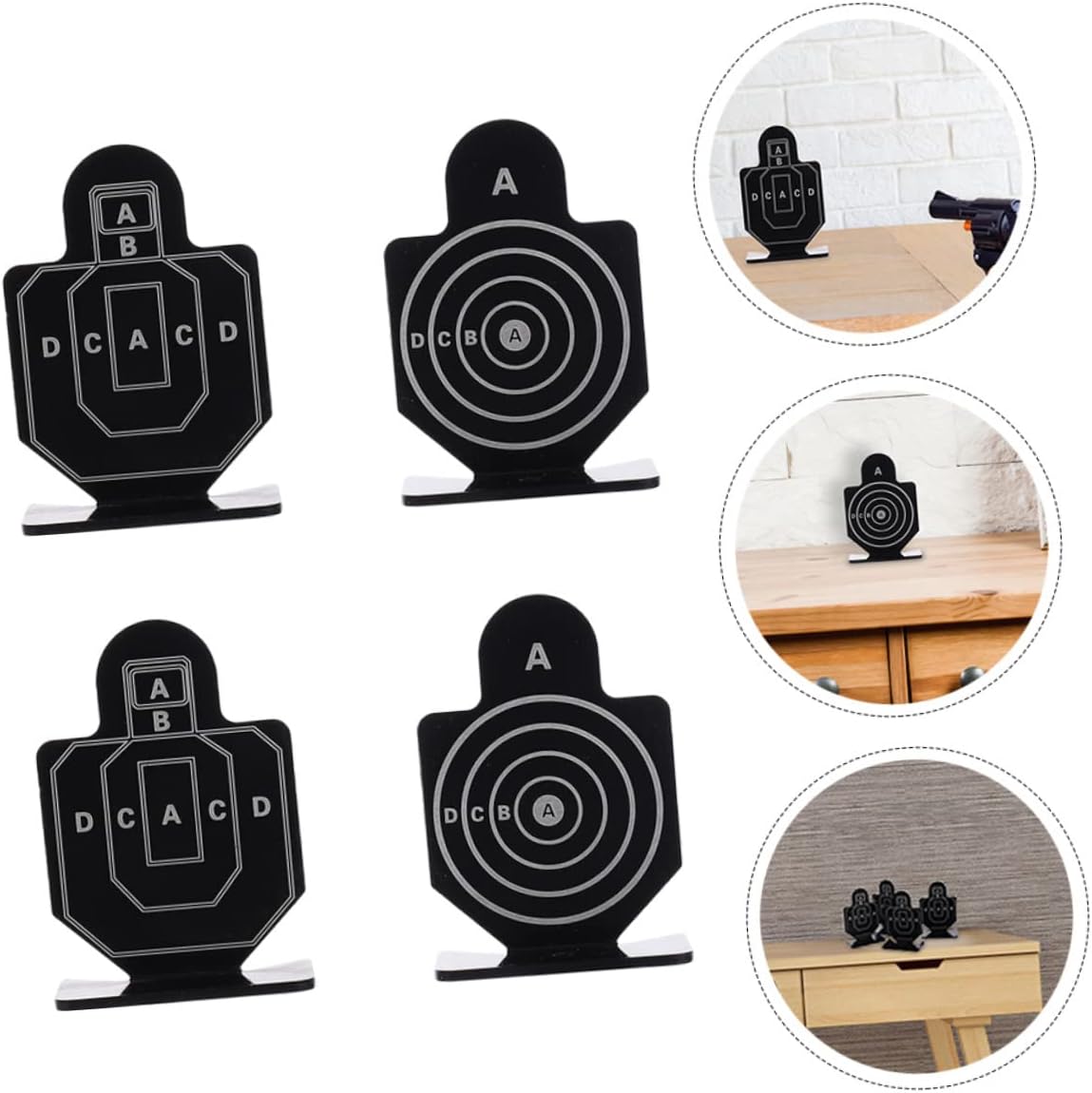 2 Boxes Aluminum Alloy Indoor Shooting Targets for Accuracy Training Humanoid Game Targets with Per Box for Skill Improvement