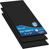 Vista 97 de Mega Format Hojas de plástico de PVC expandido, hoja blanca rígida de 6 x 12 pulgadas para manualidades, señalización y exhibiciones, tablero de PVC