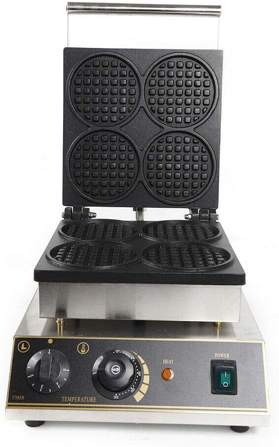 Commercial Round Waffle Maker, Mini Belgian Waffle Iron 16