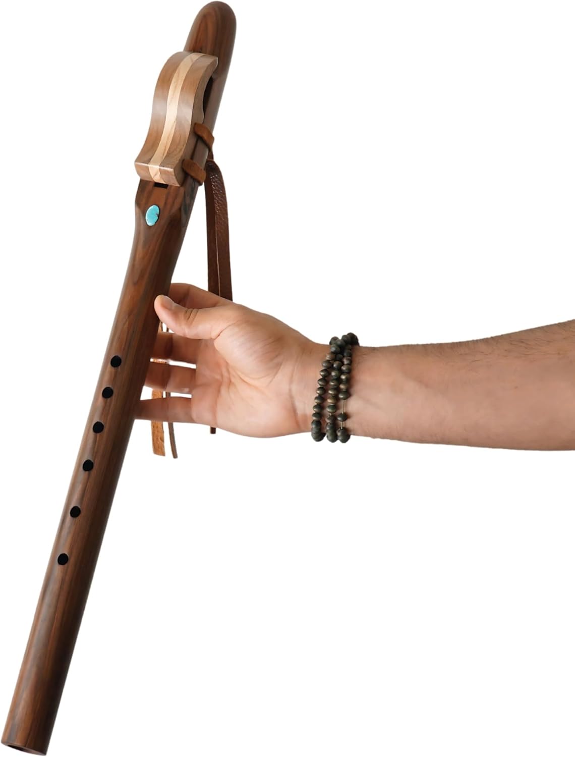 432Hz Native American Wooden Flute in Key of G – Handcrafted Walnut Wood with Customizable Headpieces, Perfect for Meditation & Personalized Gift Option (Key of G)