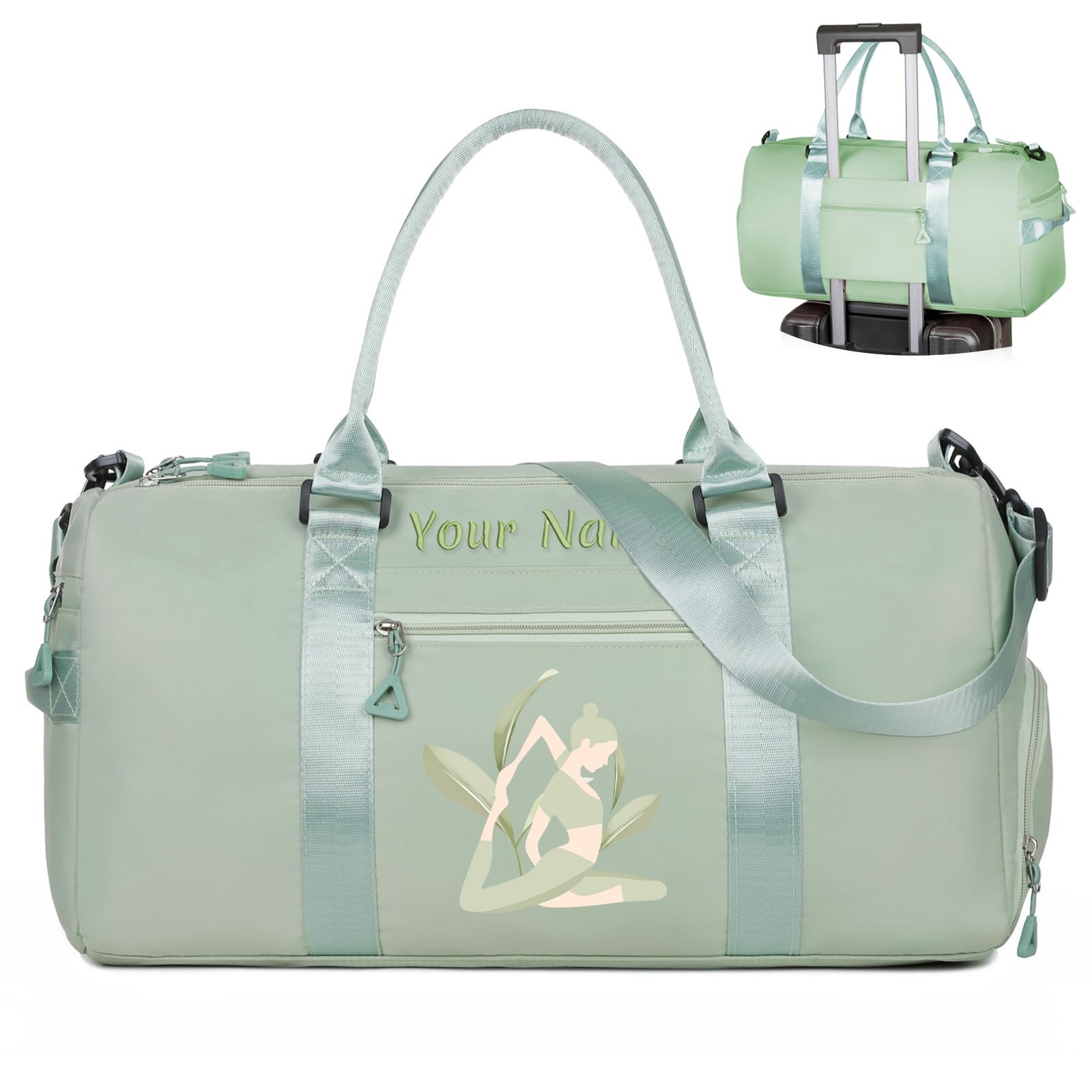 Personalized Duffel Bag,Custom Sports Bag with Text,Colorful Photo/Embroidered Name,Overnight Travel Bag with Wet/Dry Pockets & Shoe Compartment,Gift