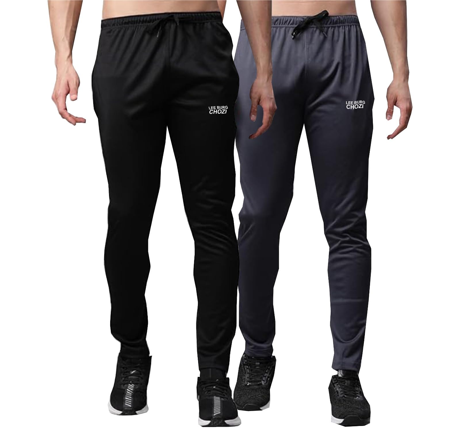 CHOZI men's Dryfit soft cotton Lycra Stretchable Trackpants, Breathable Luxurious Look Casual TrackPants Running Jogger Gym Yoga, Both side pocket one side Zip track pant for men