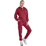 Womens Tracksuit 2 Pieces Set Outfits Sherpa Lined Hooded Zip Up Fleece Jogging Sweatsuits