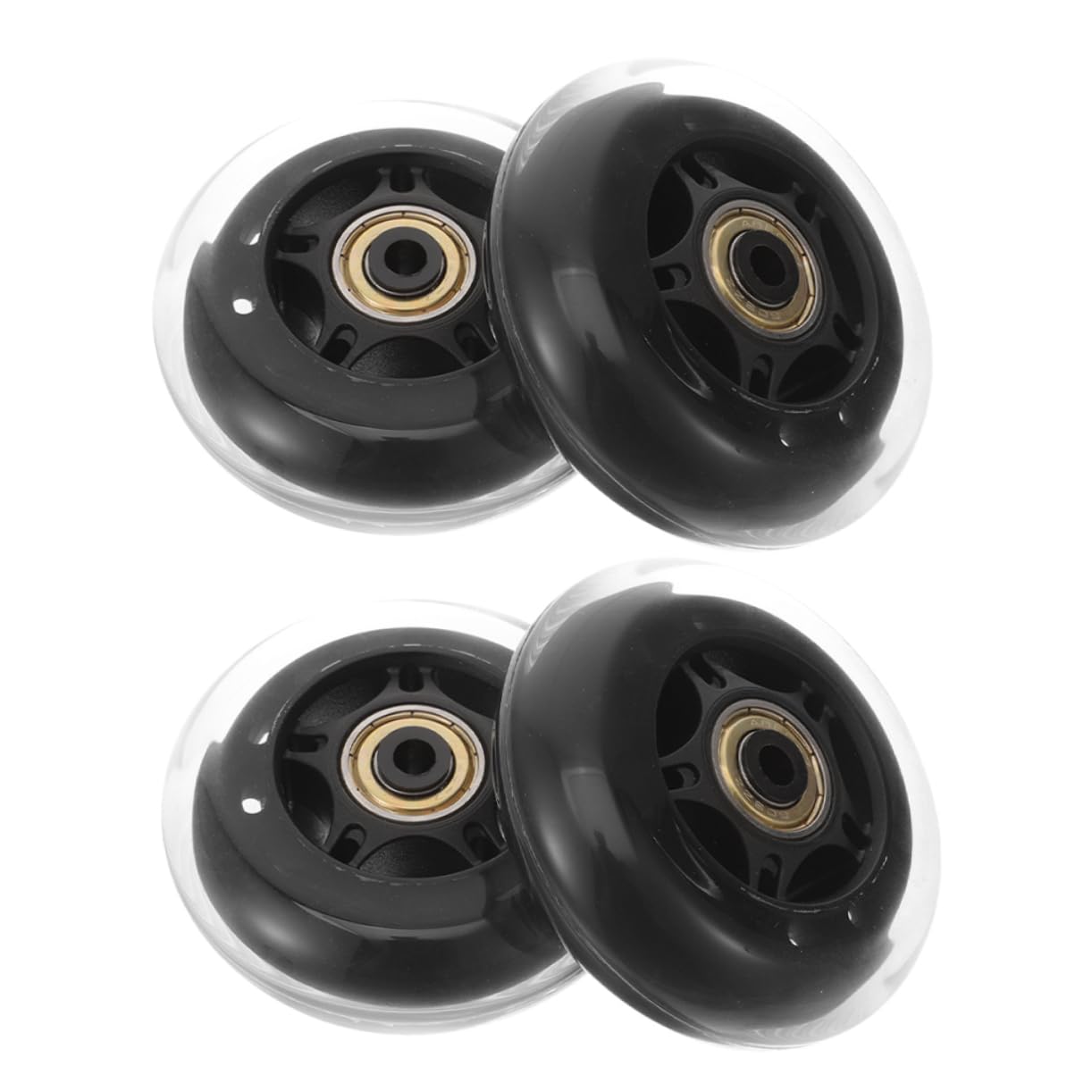 KOMBIUDA Silent Wheel Set 4 Pack 2.5 Inch Pu Replacement for Luggage Skates and Furniture