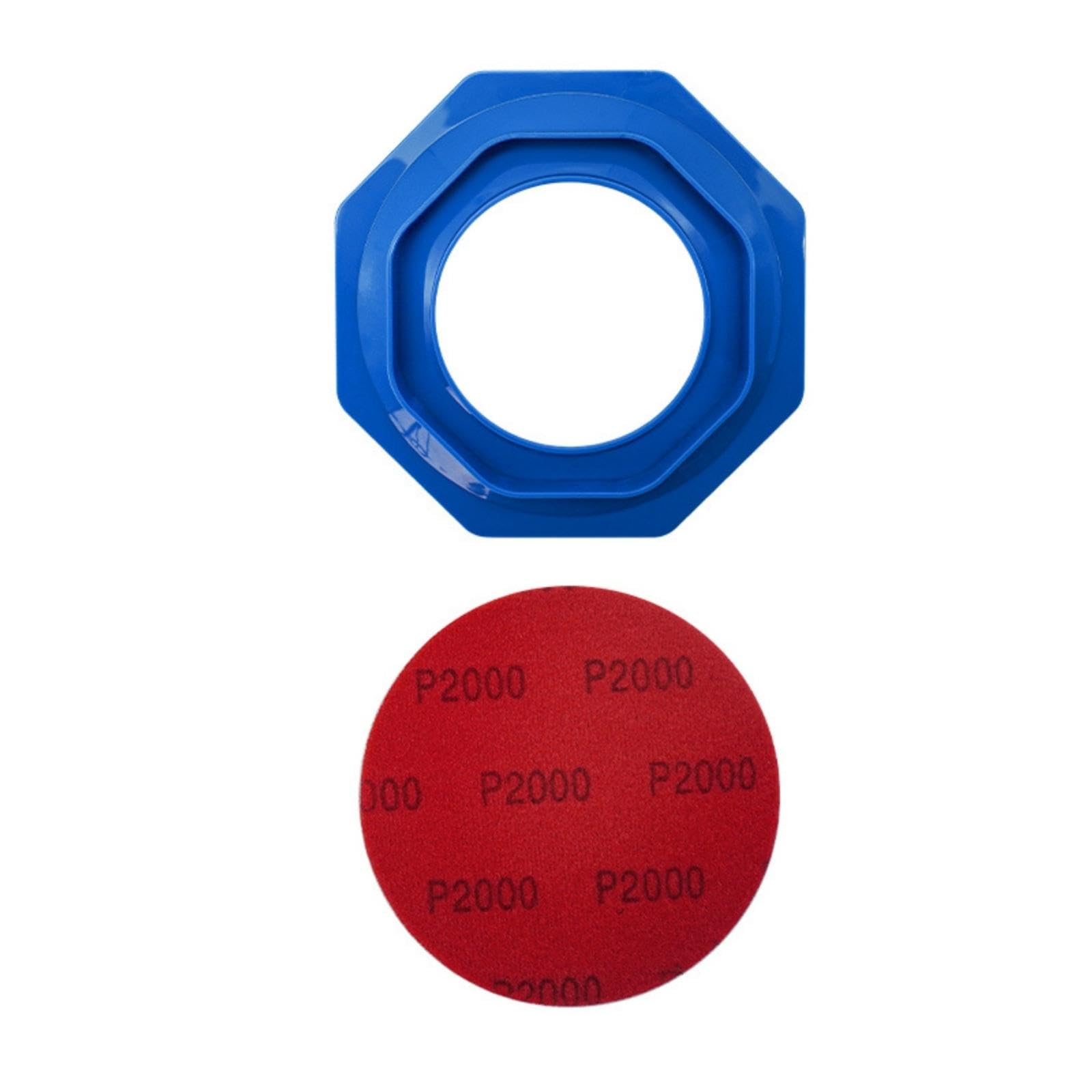 Bowling Sphere Maintenance Holder Bowling Sanding Pad Holder Textured Octagonal Circular Stand Blue-image-43