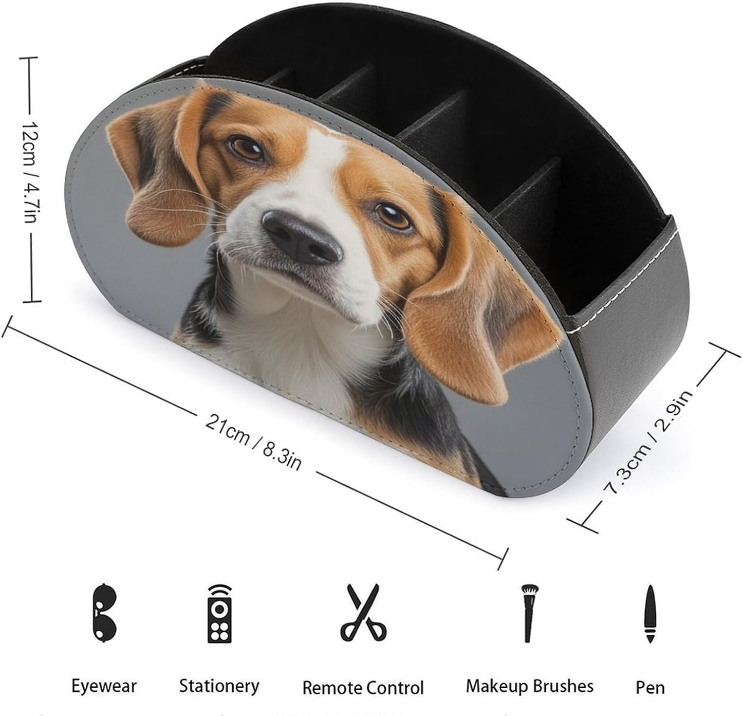 Beagle Dog Remote Control Holder with 5 Compartments image 2