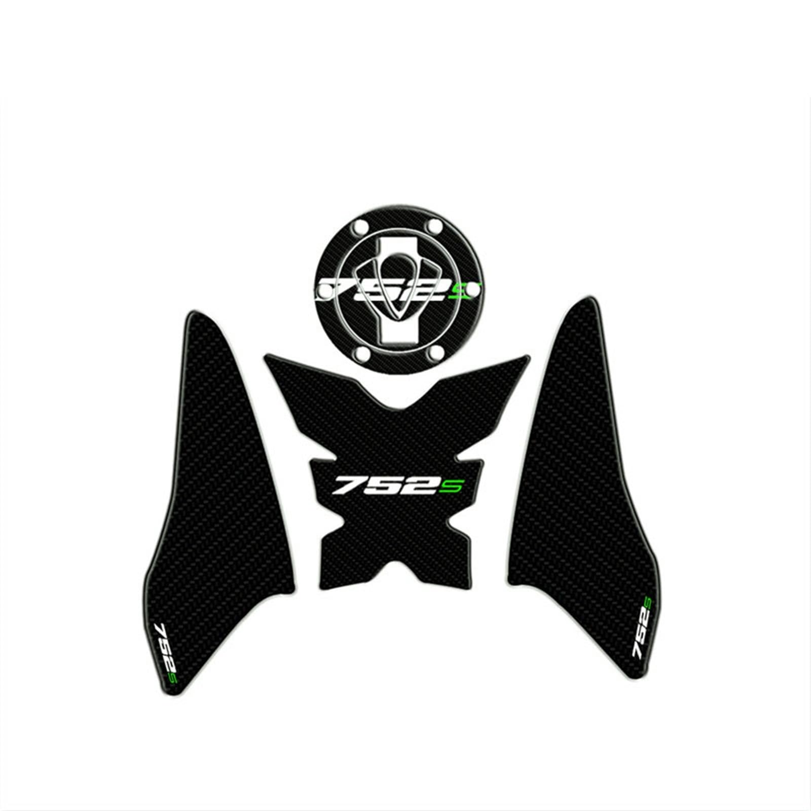 Protezione adesiva Moto Rilievo Del Carro Armato Carburante Della Protezione Decalcomania Caso In Fibra Di Carbonio Per Benelli 752 S(Black 7)