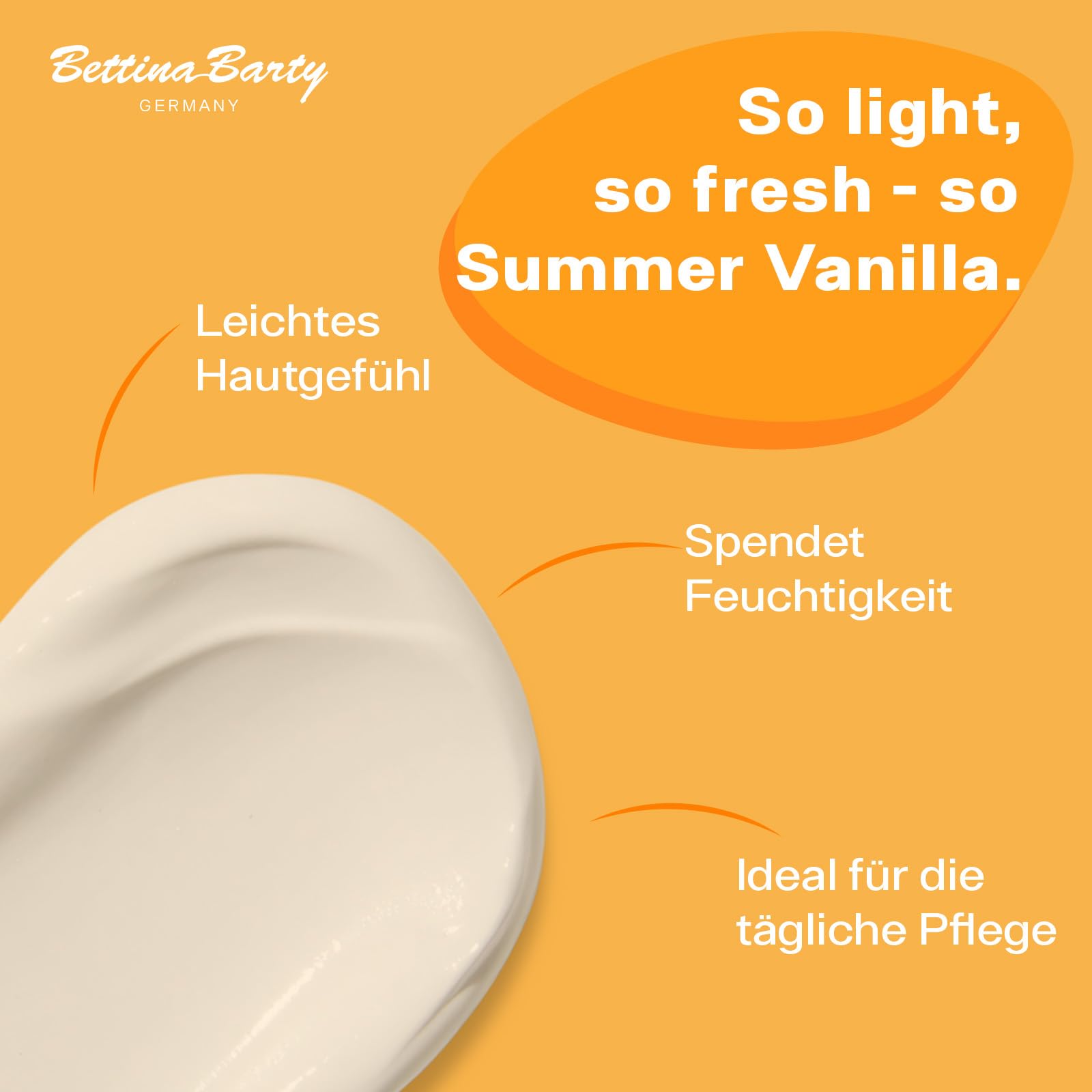Bettina Barty Summer Vanilla Hand & Body Lotion 12 x 500 ml – Feuchtigkeitspflege mit sommerlichem Vanilleduft für Haut & Hände – mit schnell einziehender Formel