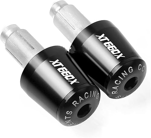 Miniatura 8 de Contrapeso motocicleta 78 "0.866 in manillar mano Grips mango barra extremo tapa para Yamaha XT660 X XT660X 2004-2017 2005 2006 2007 2008 2009 2010