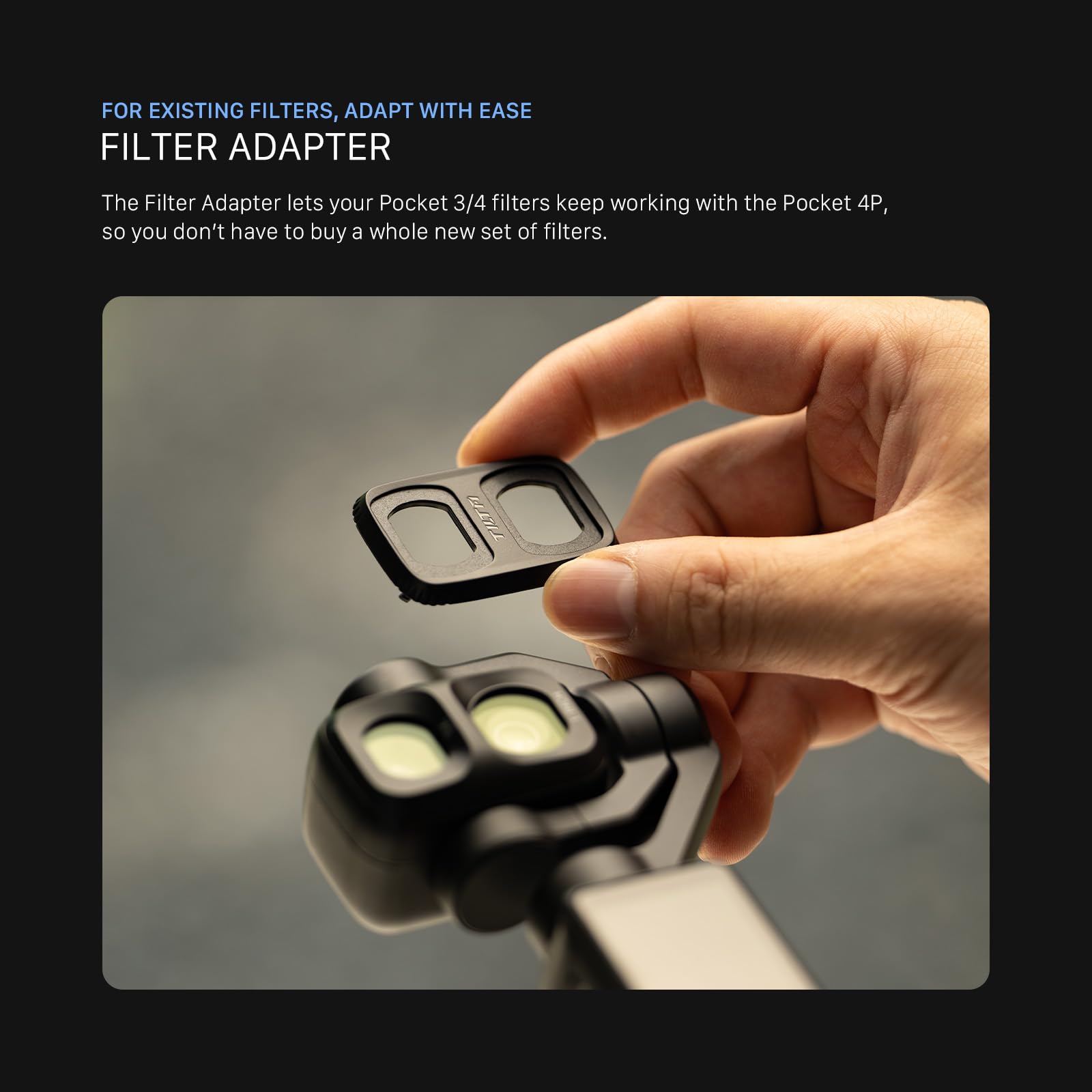 Tilta Filtro Black Mist 1/4 compatibile con Osmo Pocket 4P | Cinematic Diffusion 1/4 | Portrait Glow Soft Focus | Highlight Contrast Control