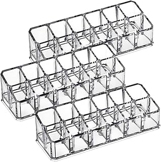 12-Slot Lipstick Organizer Set 3pcs Acrylic L...