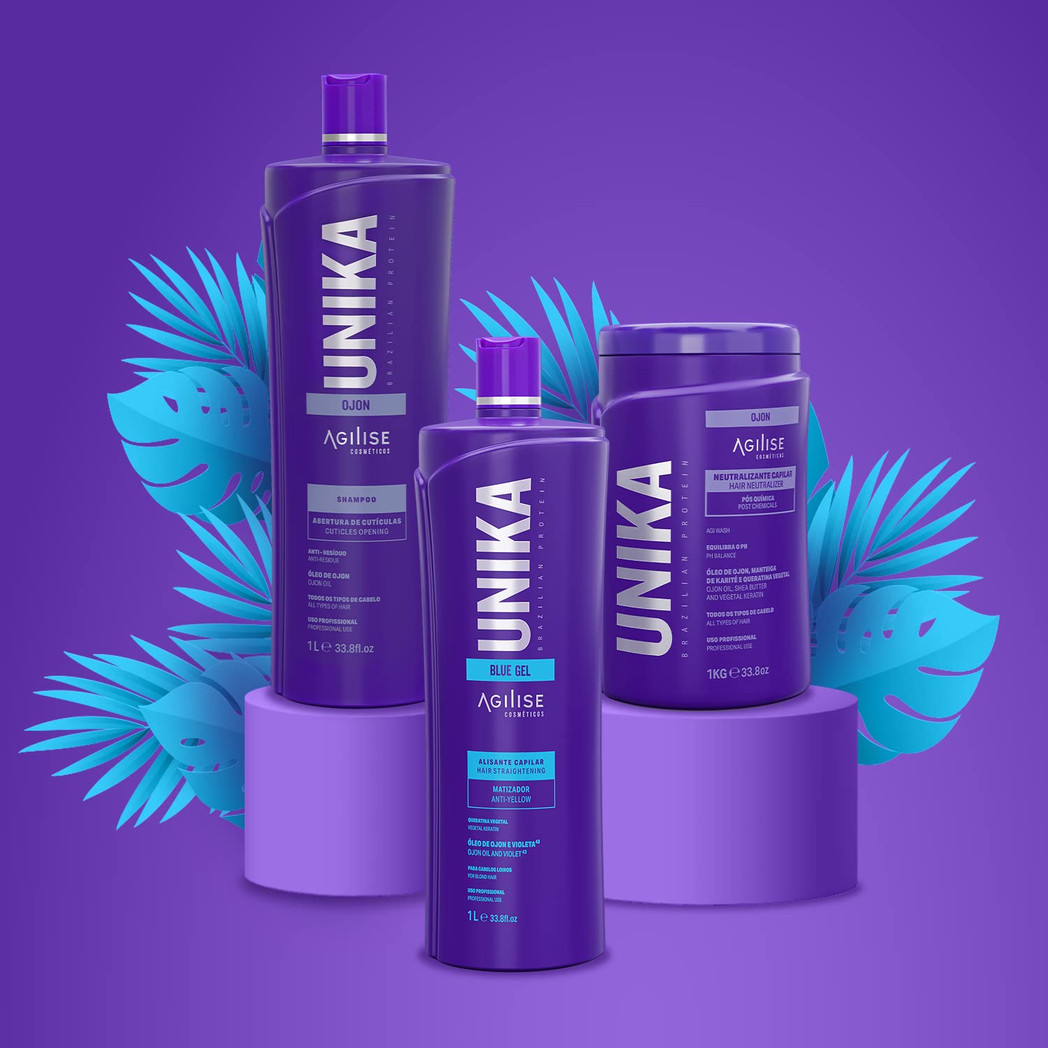 AGILISE Unika Blue Gel Hair Straightening Bahrain Ubuy