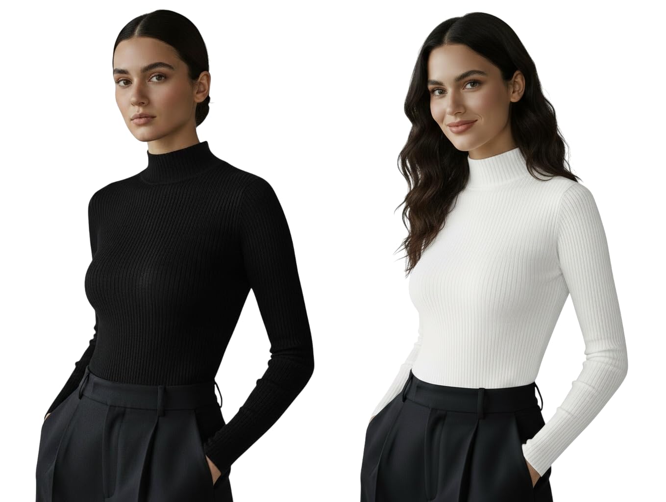 Women’s Soft Stretch Turtleneck – Cozy Cotton-Blend Fitted Winter Sweater with Long Sleeves, High Neckline & Flexible Knit Ideal for Layering, Travel, Work & Casual Cold-Weather Fashion-image-27
