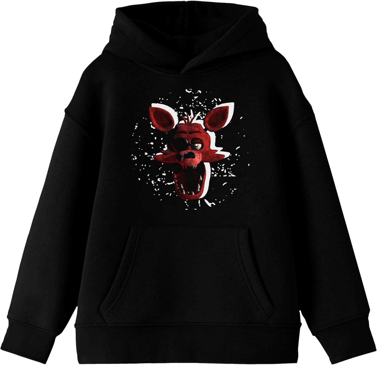 Bioworld Five Nights At Freddy's Foxy And Foxy Silhouette Youth Black Graphic Hoodie