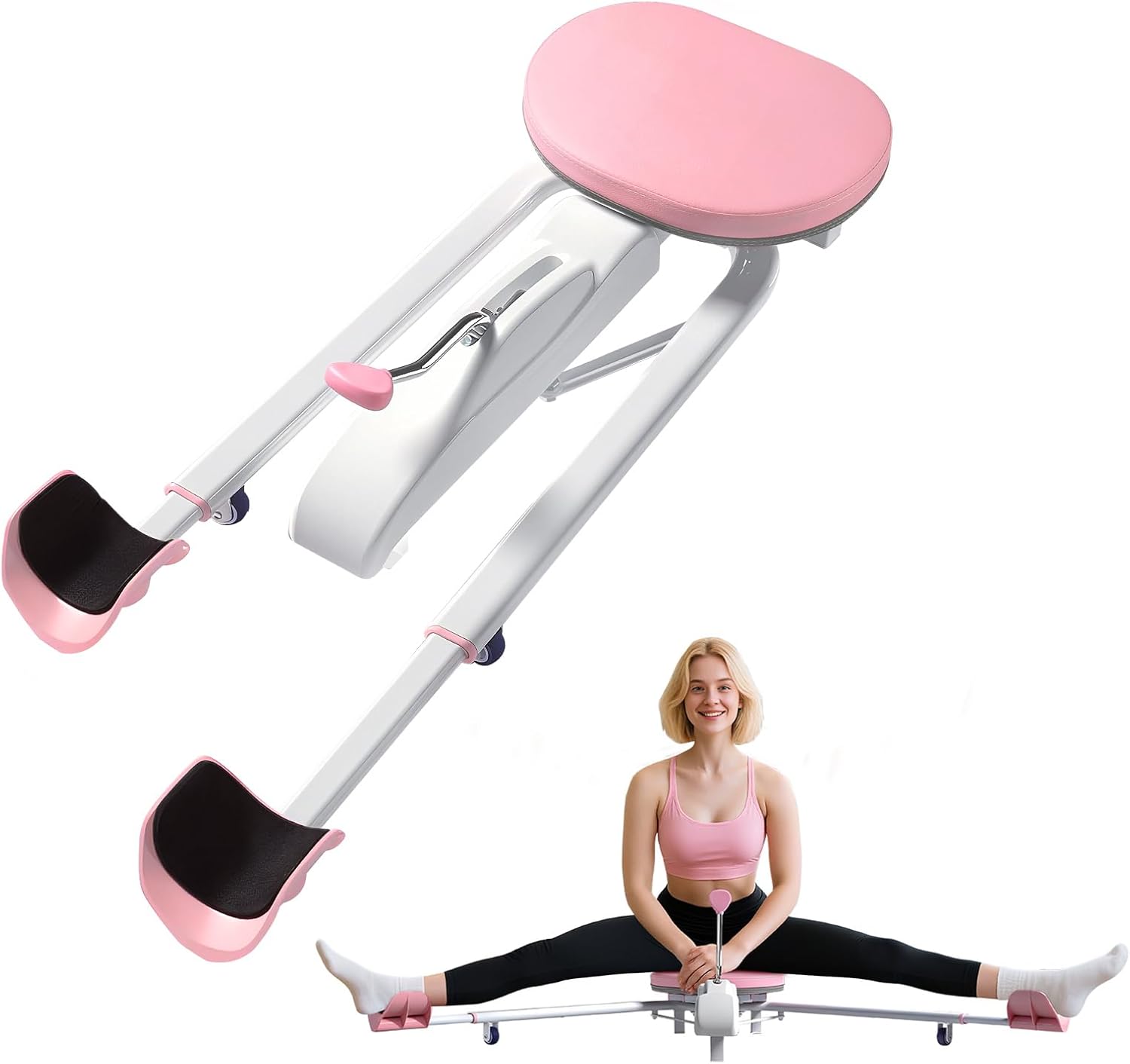Split Machine for Flexibility, Leg Stretcher Machine with Adjustable Length & 0-180° Expansion, Leg Splits Trainer Suitable for Dance/Yoga/Cheerleading/Ballet and Home Gym Workout