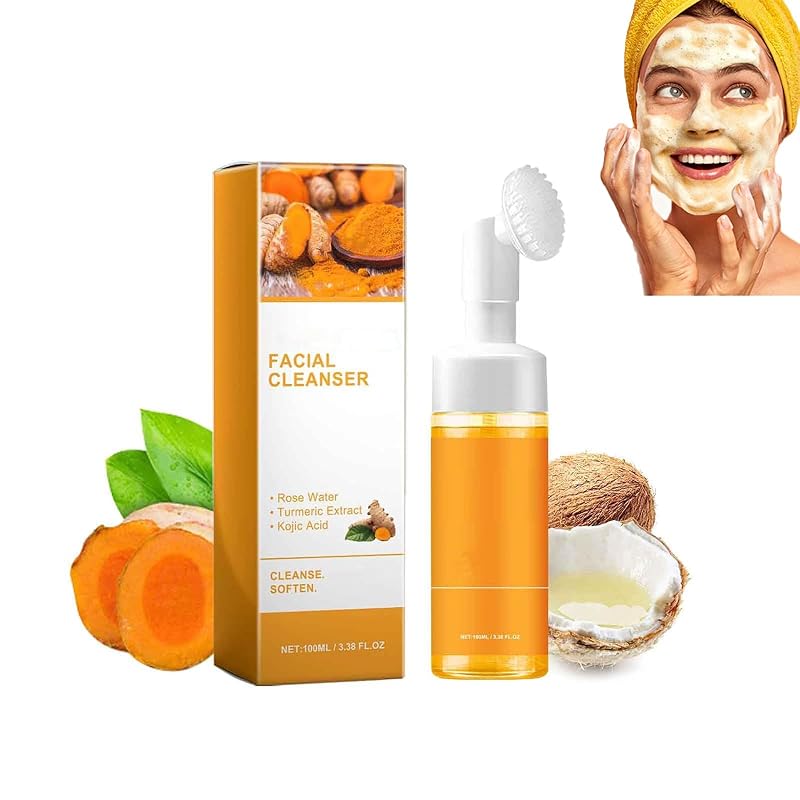 IYUWE Limpador facial espumante com cúrcuma e mel