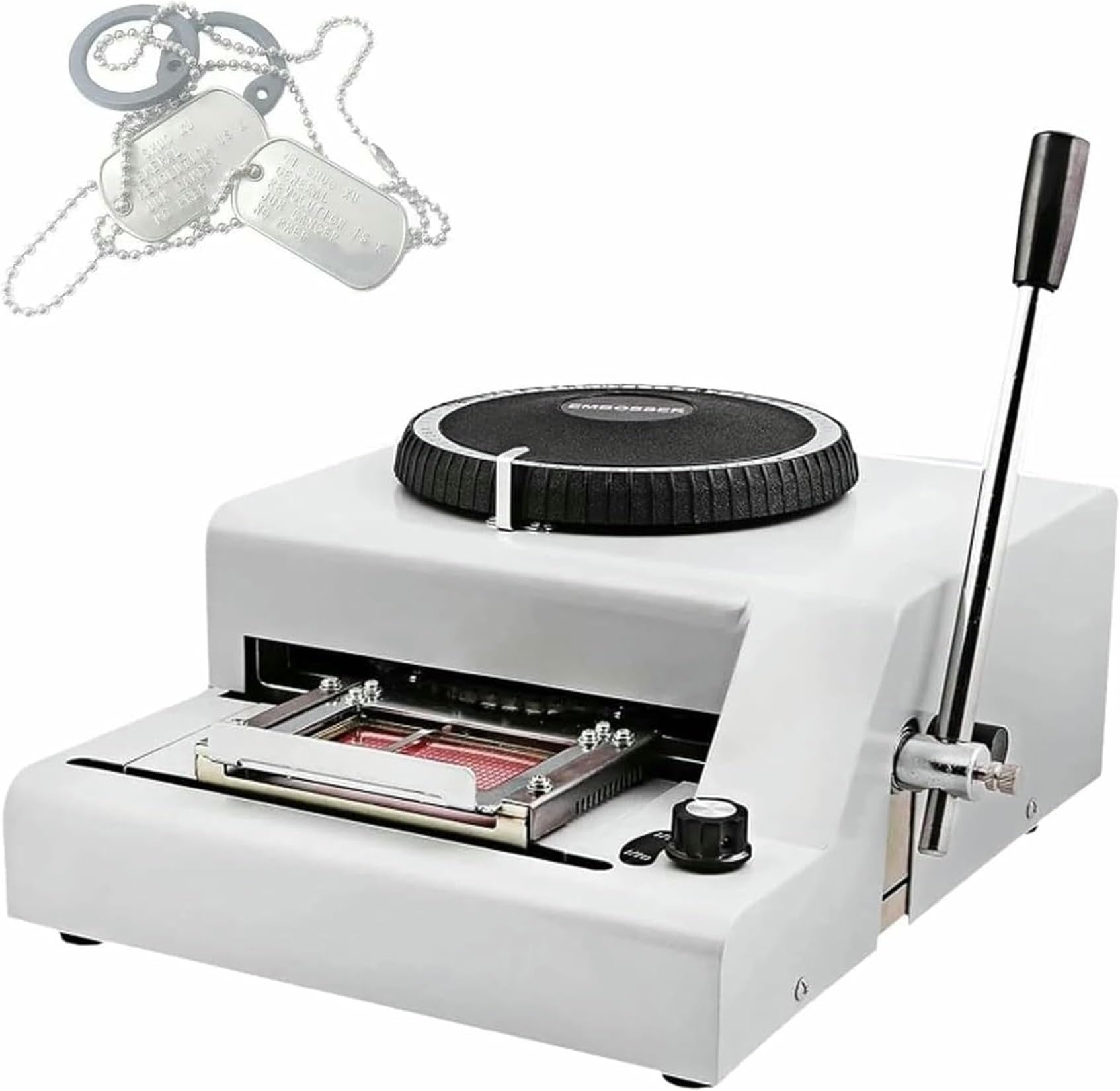 72-Character Code Card Embossing Machine,Dog Tag Coding Embosser Machine, Metal Stainless Steel Stamping, Letterpress Stamping Print Machine~/