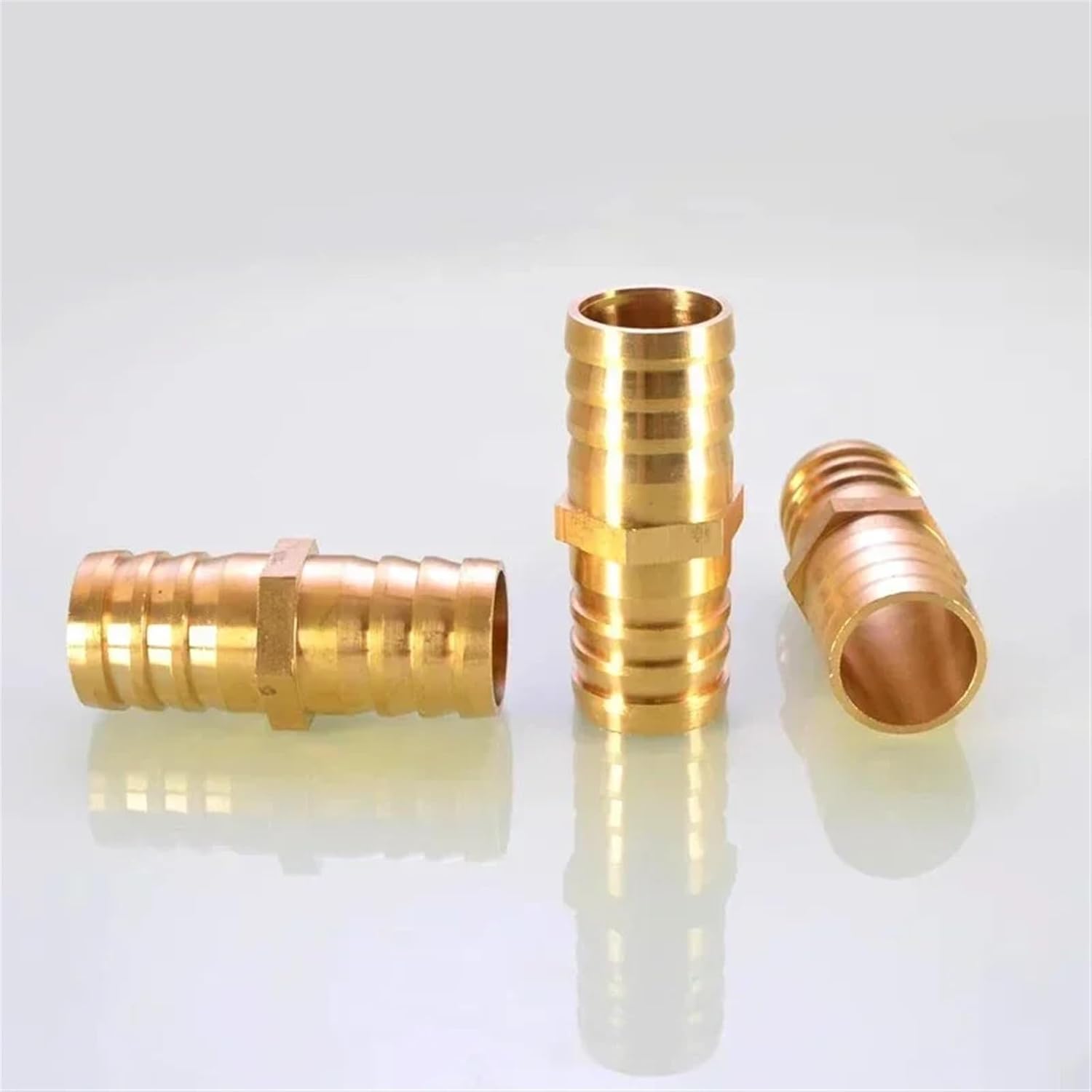 Brass Barb Pipe Fitting tee joint connector For 4mm 5mm 6mm 8mm 10mm 12mm 16mm 19mm hose copper Pagoda Water Tube Fittings(Color:BT-PM,Size:6mm (10pcs))