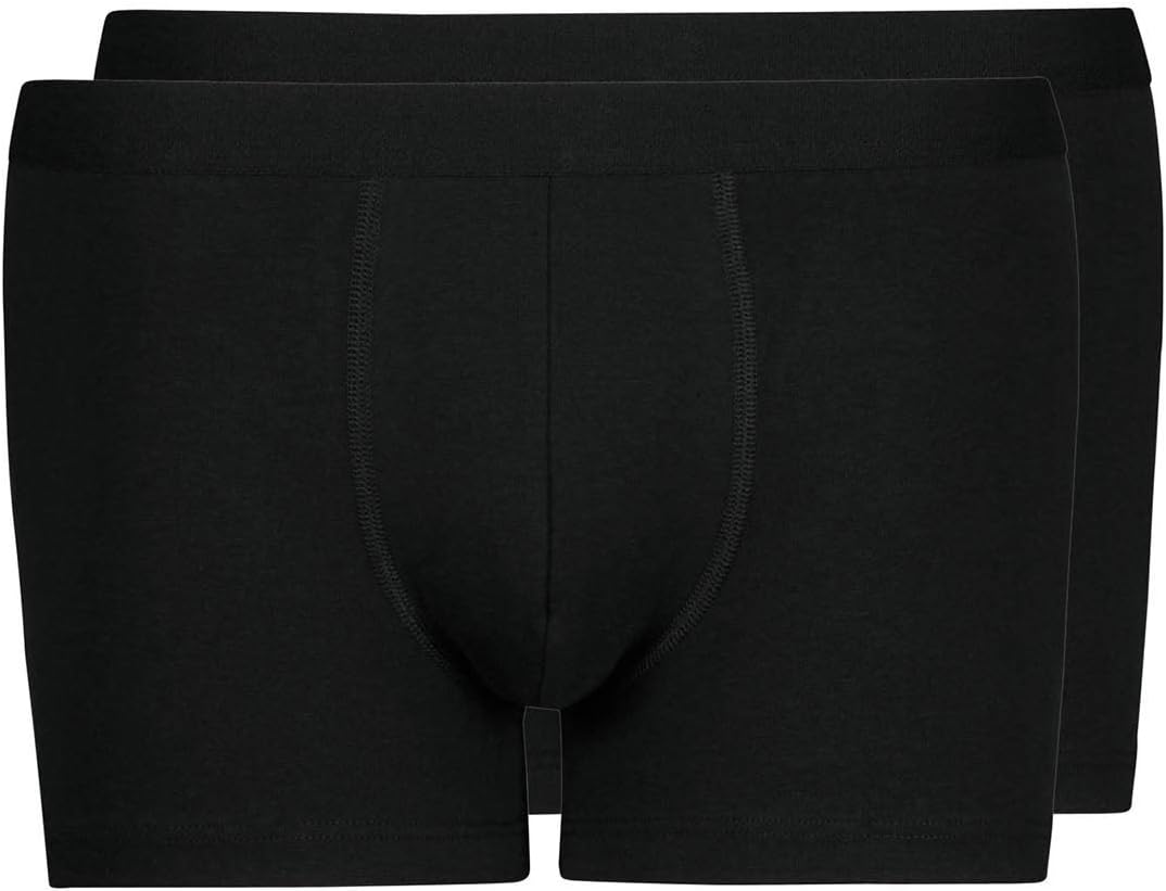 HUBER Men's Pack of 2 Trunk Cotton 2 Pack Box 112494 Black XL