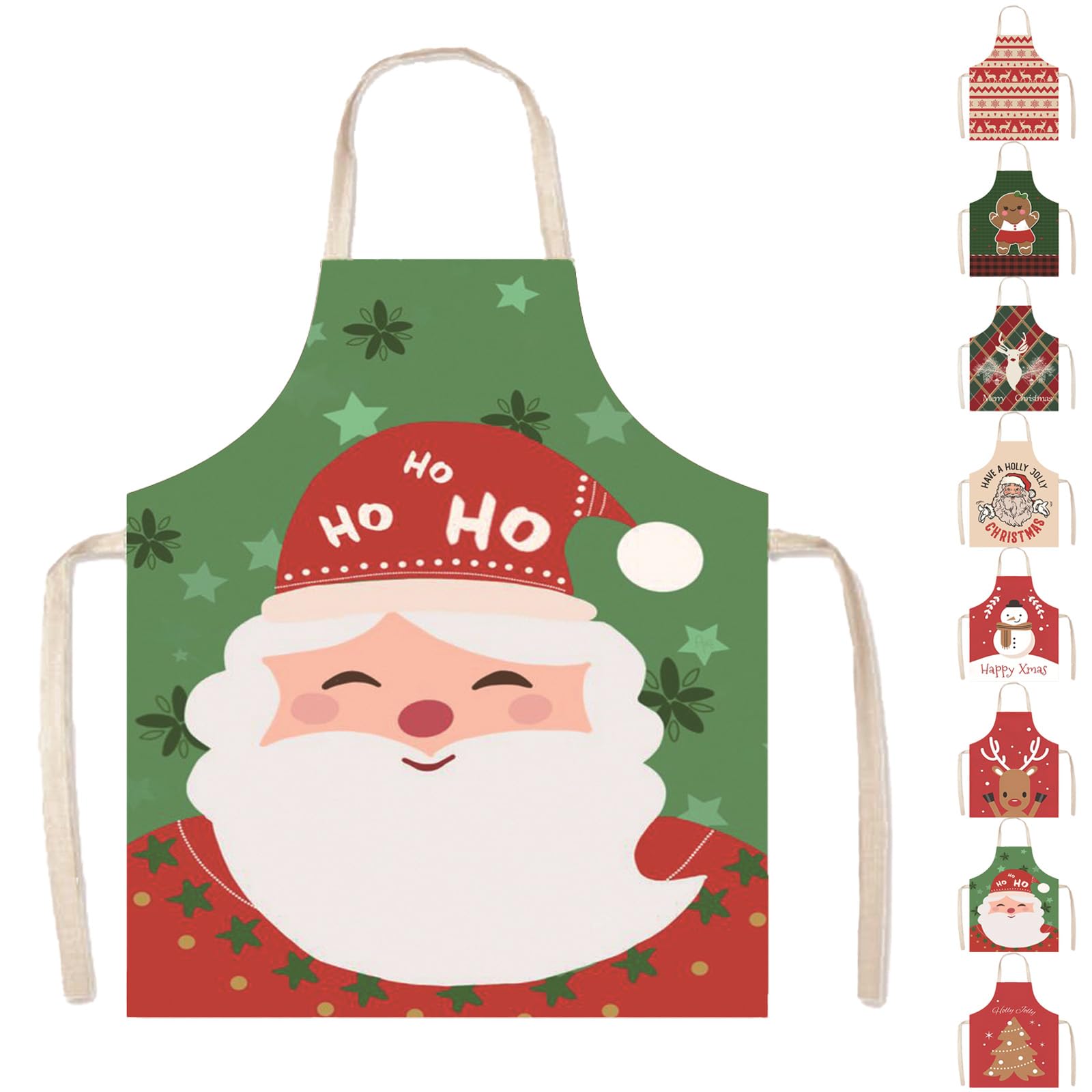 POPOYU Delantal de Navidad, 65 x 75 cm, delantal de cocina de dibujos animados de Navidad, decoración de Navidad