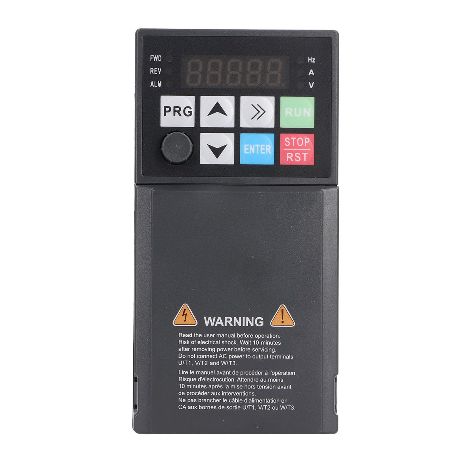 Variateur de Fréquence 2,2 KW, Onduleur Vectoriel de Sortie triphasé AC380 V 0-320 Hz, Technologie Avancée, Convivial, pour Matériau de qualité Industrielle avec Refroidissement
