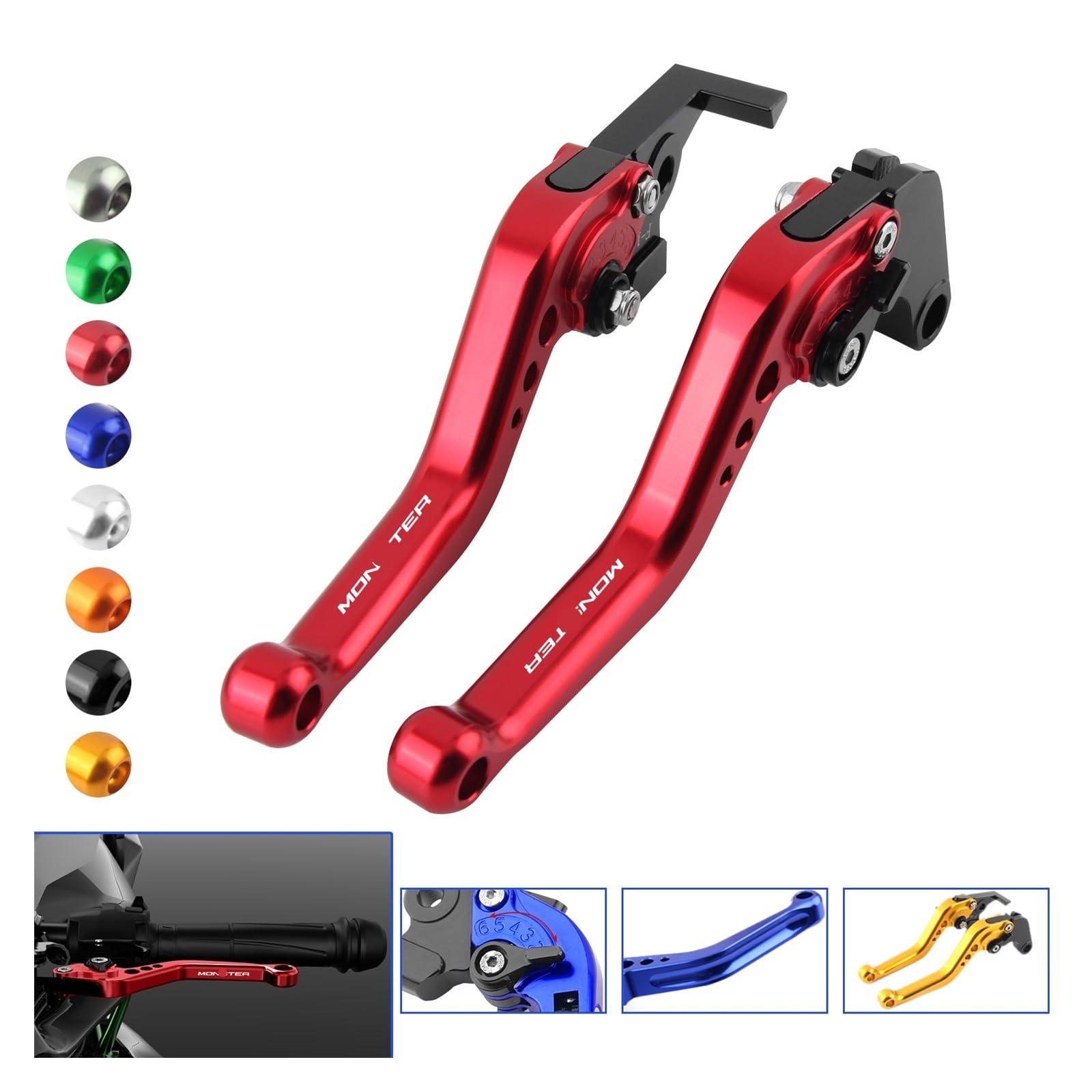 Accesorios De Motocicleta, Manijas De Palanca De Embrague De Freno Cortas para Du&Cati Monster 821 2014 2015 2016 2017 2018 2019 2020 2021 Manillar Embragues Manetas